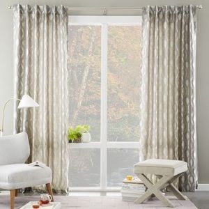 West elm modern grey curtains (set of 4) 48” x 84”